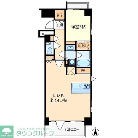 Blissia KUNITACHI STATION SIDEの物件間取画像